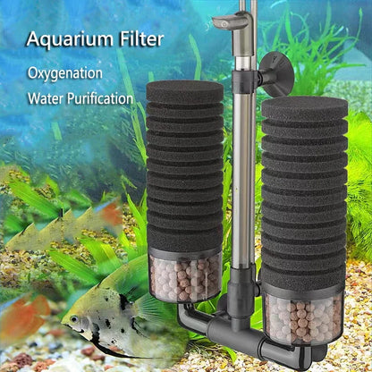 Aquarium Fish Tank Air Pump Skimmer Biochemical Sponge Filter
