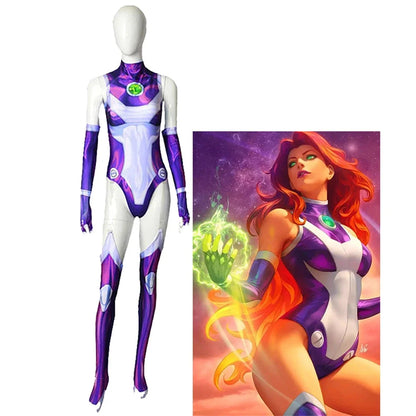 Women's Star Fire Cosplay Jumpsuit Costume