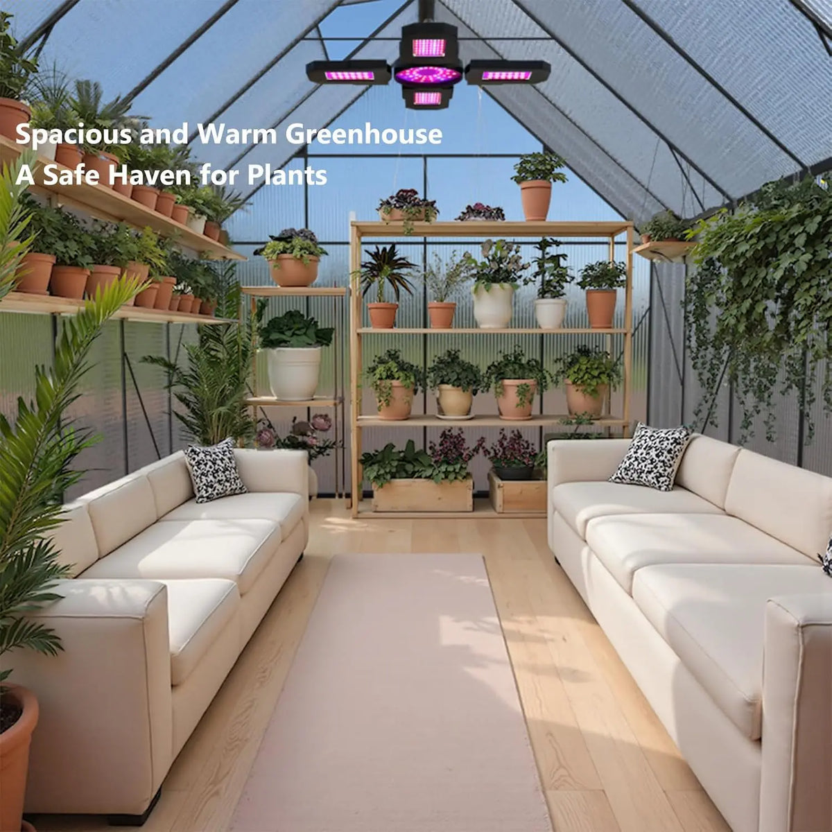 Heavy-Duty Walk-In Polycarbonate Outdoor Greenhouse
