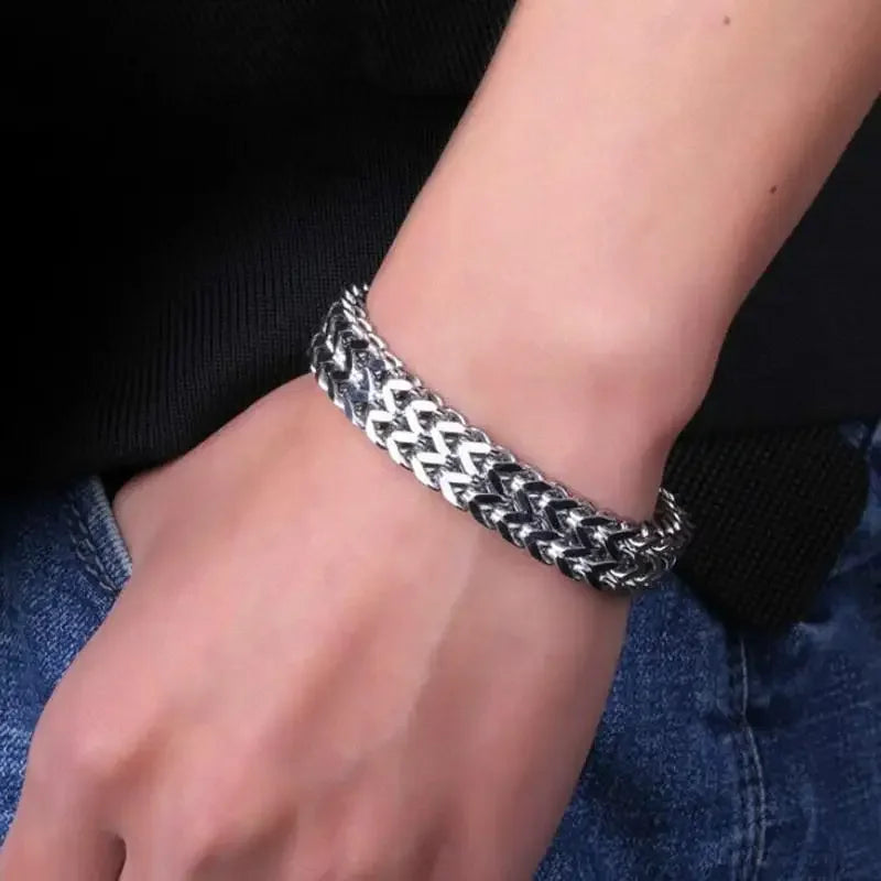 Versatile Stainless Steel Chain Bracelet