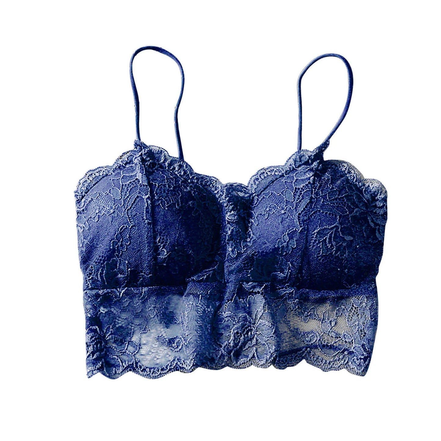 Women's Lace Bustier Bralette Sleeveless Back-Zipper Crop Tank Top