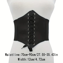 Black Wide Faux Leather Slimming Waist Belt