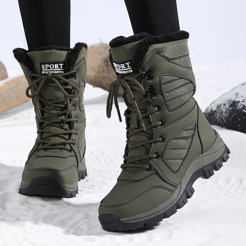 Winter Waterproof High-Top Snow Boots for Women