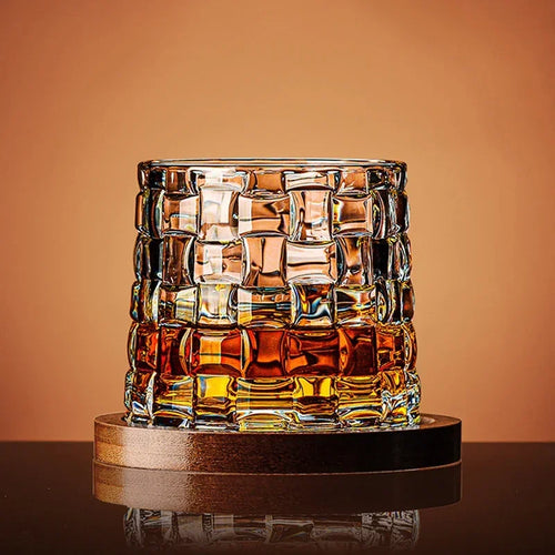 Tumbler Whiskey Glass with Base Crystal