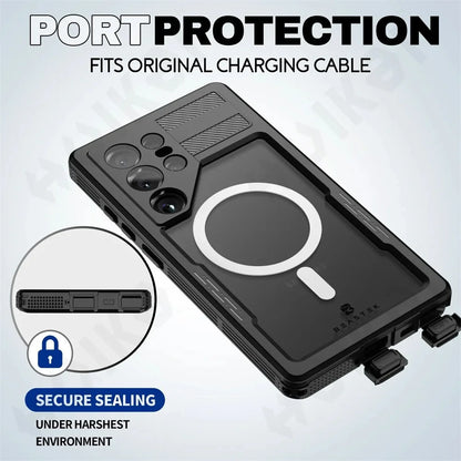 IP68 Waterproof Heavy-Duty Case for Samsung Galaxy S-Series (S25, S24, S23 Ultra/Plus)