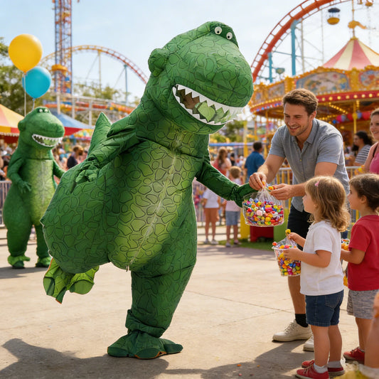 Green Dinosaur Inflatable Costume