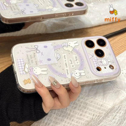 Kawaii Creative Crossbody Rabbit Magnetic Cellphone Case for iPhone