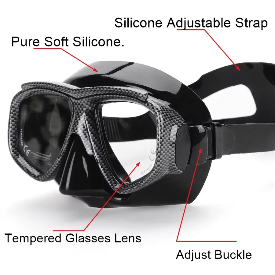 Myopia Diving Mask Snorkel Set with Anti Fog Spray