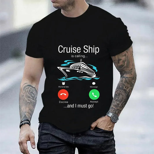 Unisex Casual Cruise Graphic T-Shirt – Short Sleeve Vacation Tee