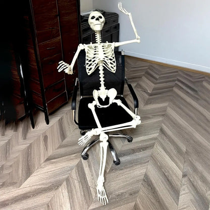Life-Size Poseable Halloween Skeleton Decoration