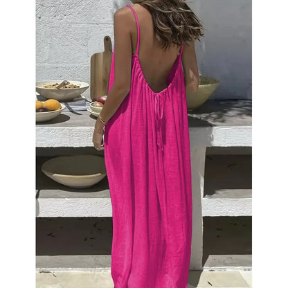 Strapless Backless Long Loose Dress