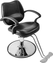 Beauty Salon Barber Chair with 6'' Adjustable Seat Height & 360 Degree Rolling