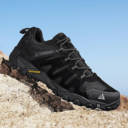 HIKEUP Suede Leather Wear-resistant Hiking Sneakers