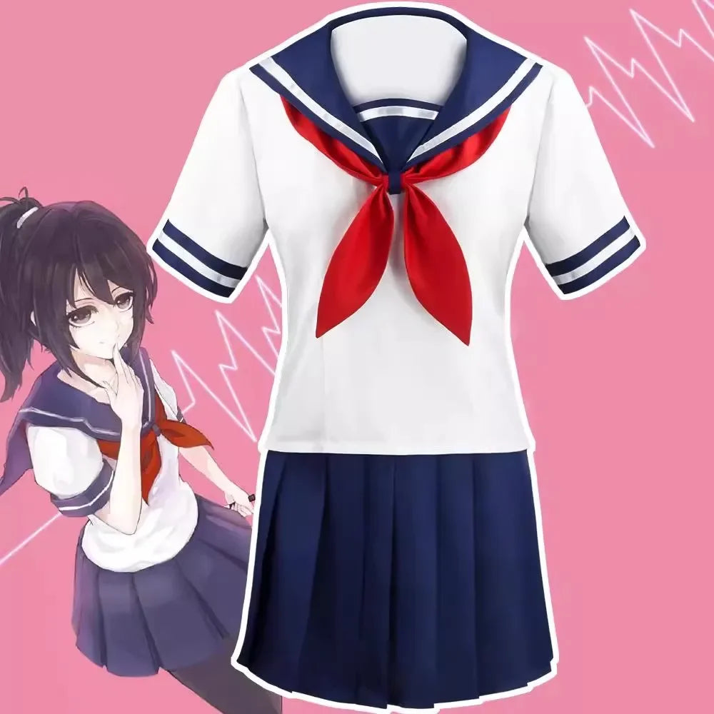 Ayano Aishi Cosplay Costume - Yandere Simulator Japanese JK Sailor School Uniform Outfit Set