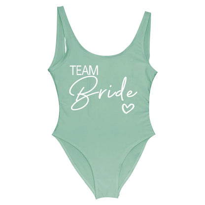 Women’s "Bride" & "Team Bride" One-Piece Swimsuit