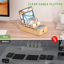 Bamboo Charging Station for Multiple Devices