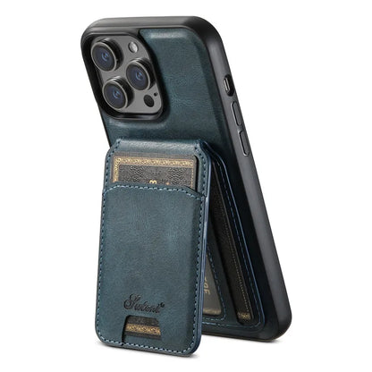 2-in-1 Detachable Magnetic MagSafe Wallet Leather Phone Case for iPhone