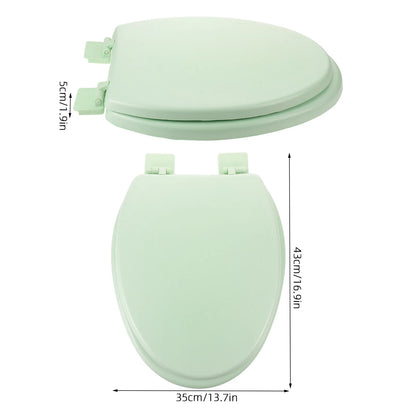 Soft Close Oval Toilet Seat Light Green Noise Free