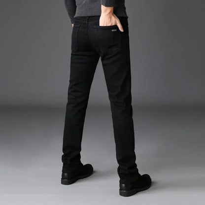Men's Classic Slim Fit Stretch Black Jeans