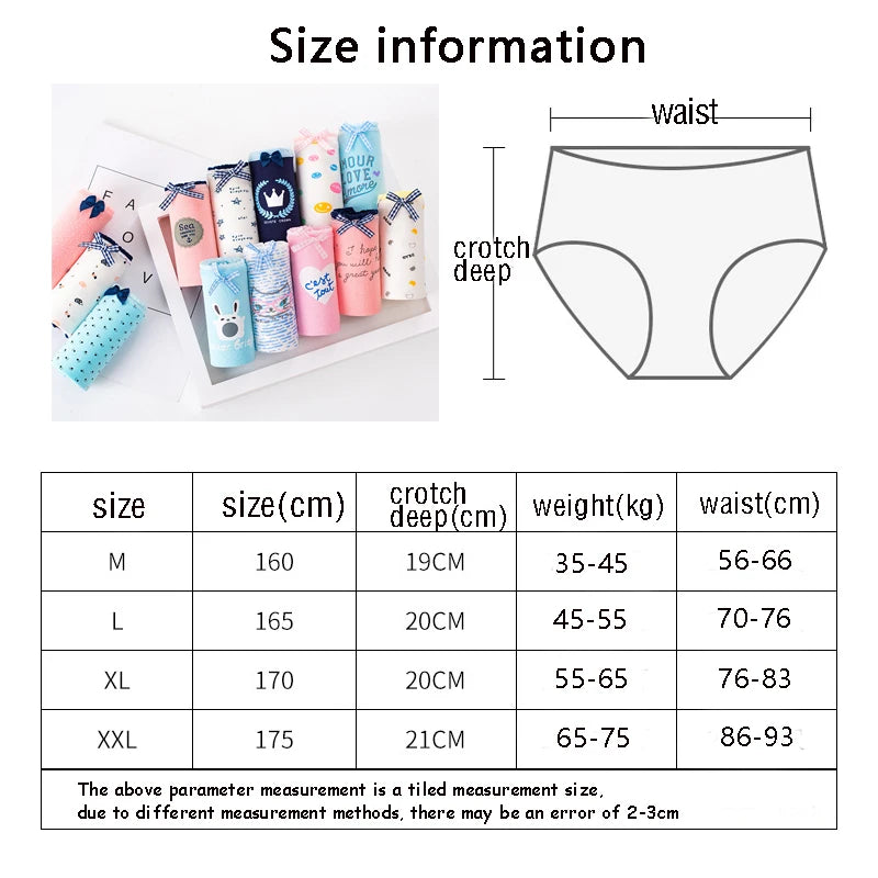 3Pcs Cotton Seamless Panties