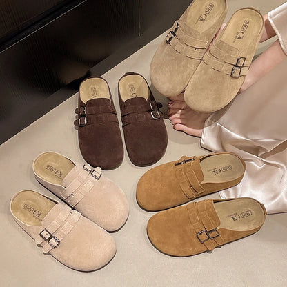 Crestar Unisex Faux Suede Cork Footbed Clogs & Mules