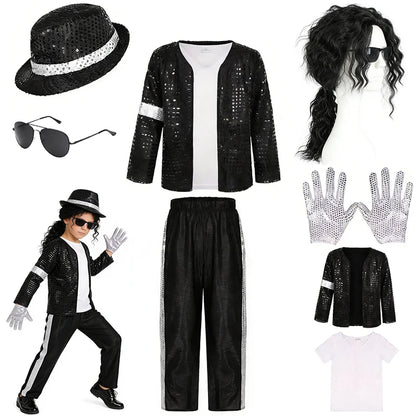 Kids' Michael Jackson Inspired Pop Star Costume Set