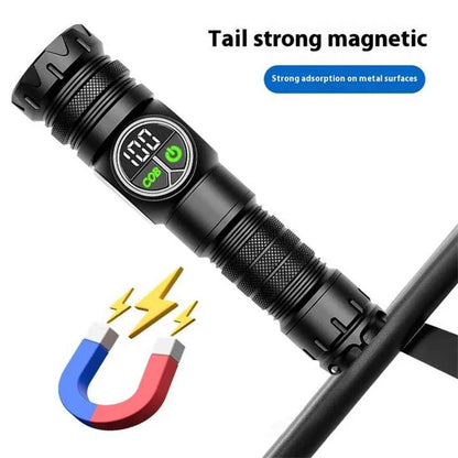 Ultra-Bright White Laser LED Tactical Flashlight with COB Side Light