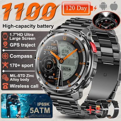 T-Rex3 Pro 1100mAh Battery Smart Watch