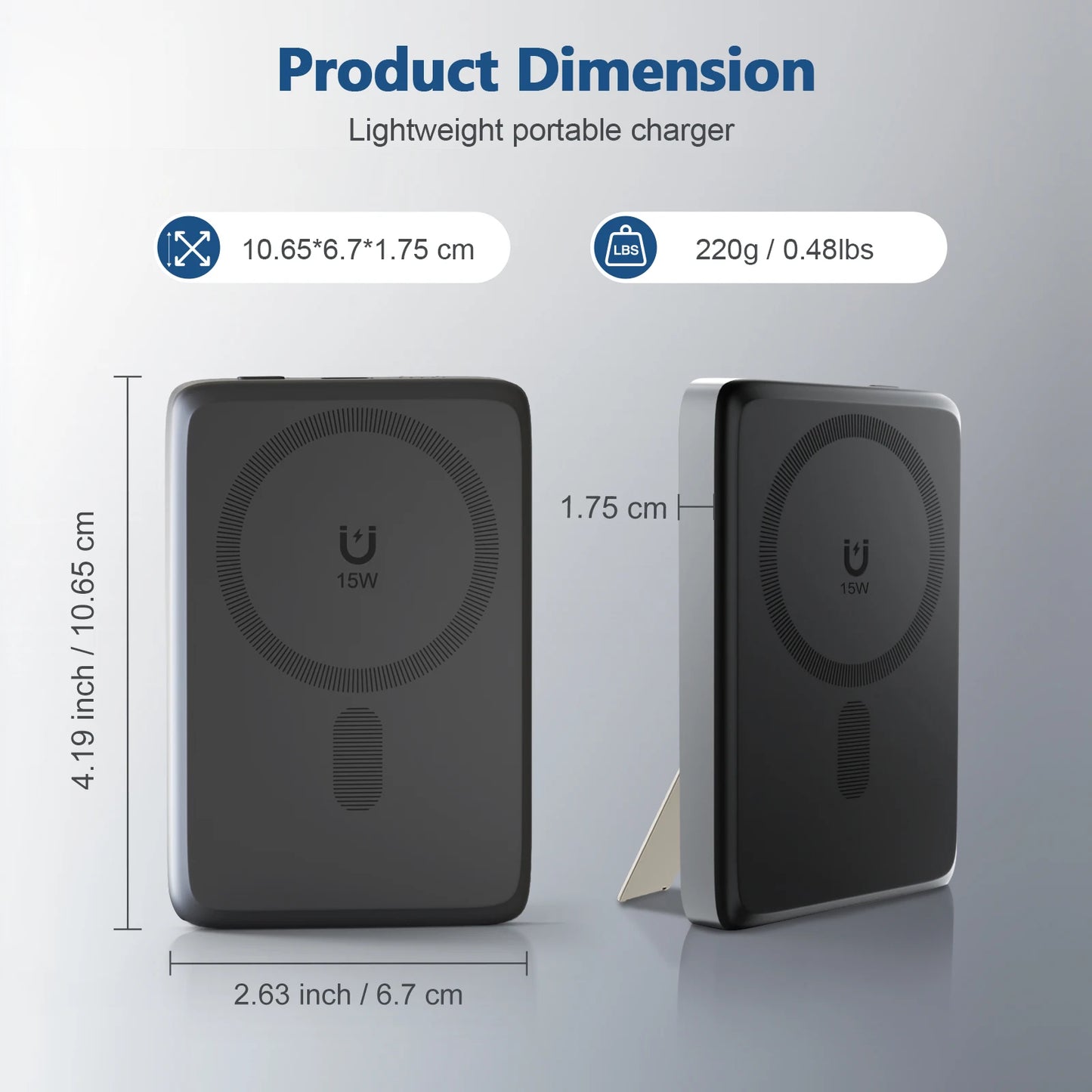 Magnetic Wireless Charger Station Lightweight