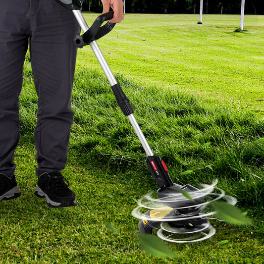 Cordless Electric Weed Eater Lawn Trimmer  with Adjustable Length and 3 Blades