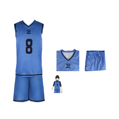 Anime Bachira Meguru Cosplay Costume Football Jersey Set