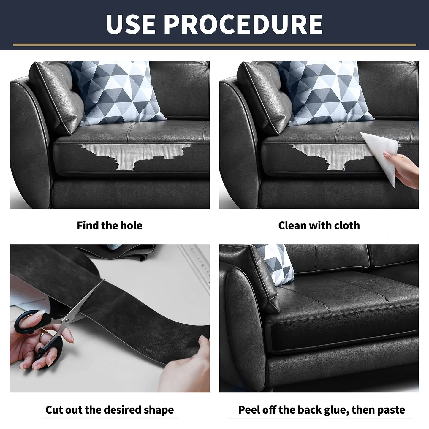 Self-Adhesive Leather Repair Patch Tape Roll
