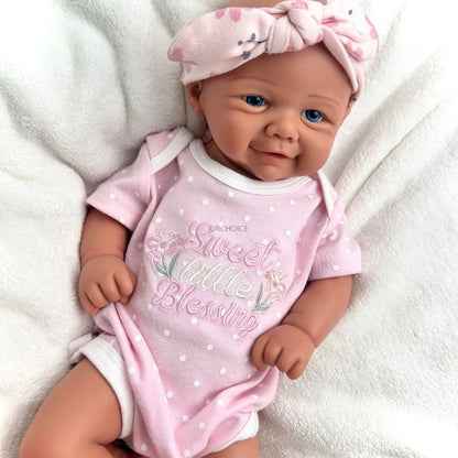 Handmade Painted 17" Silicone Reborn Baby Doll