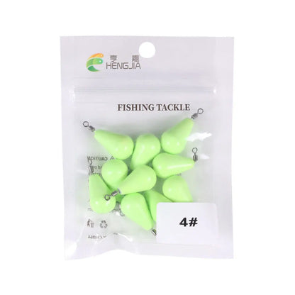 Luminous Olive-Shaped Water Drop Fishing Sinkers (12g-150g)