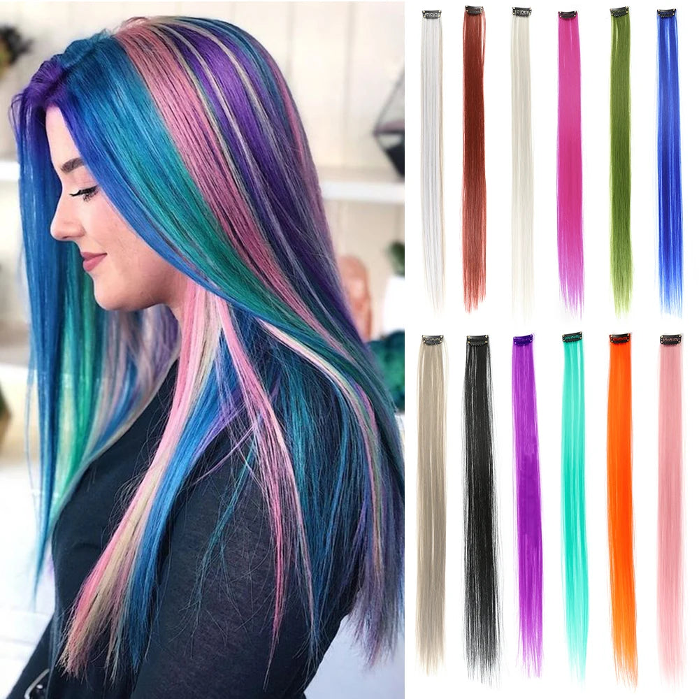 HAIRSTAR 22-Inch Synthetic Colored Clip-In Hair Extension
