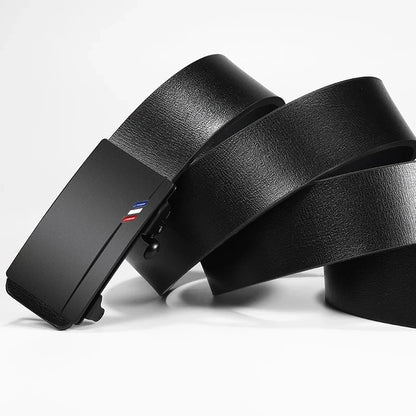 Genuine Leather Metal Automatic Buckle Belt
