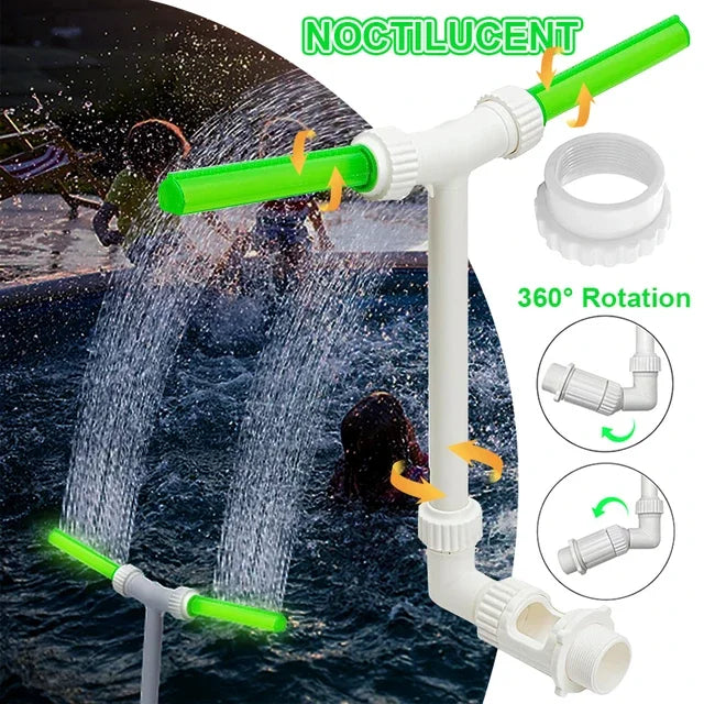 Dual-Nozzle Adjustable Swimming Pool Fountain Sprayer