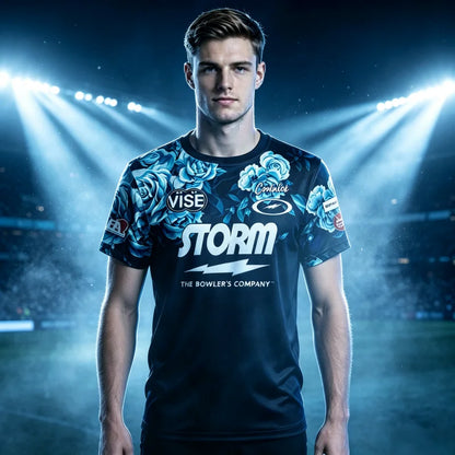 Coolwick Storm Black Lightning Performance Bowling Jersey