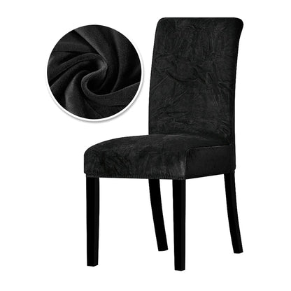 Luxurious Soft Velvet Stretch Chair Covers – Universal Slipcover Protector for Dining Room, Hotel & Office