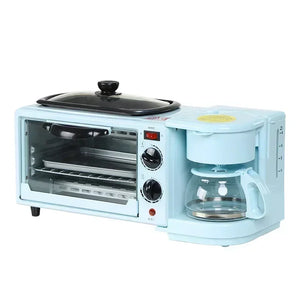 Multifunctional Breakfast Machine - Three-in-One, Small Oven & Electric Kettle Combo