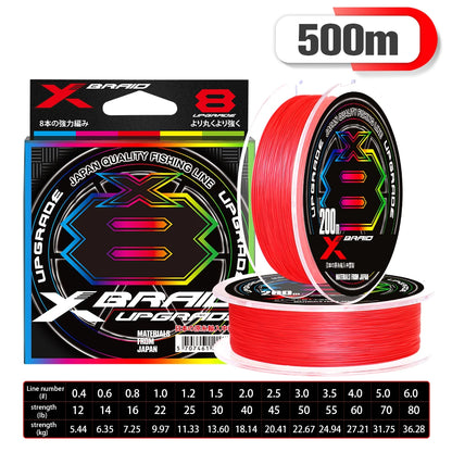 Xbraid Upgrade X8 Multicolor 8-Strand Braided Fishing Line