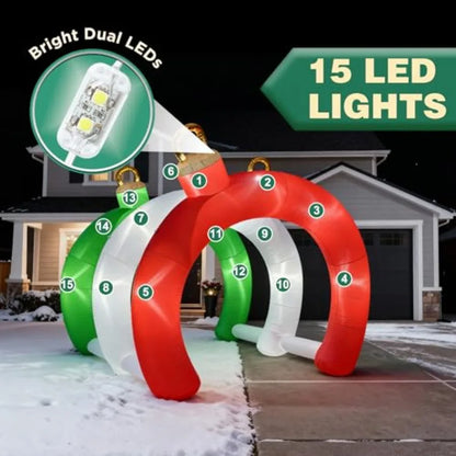 10.5 FT Christmas Inflatables Ornament Tunnel Arch Outdoor Decorations