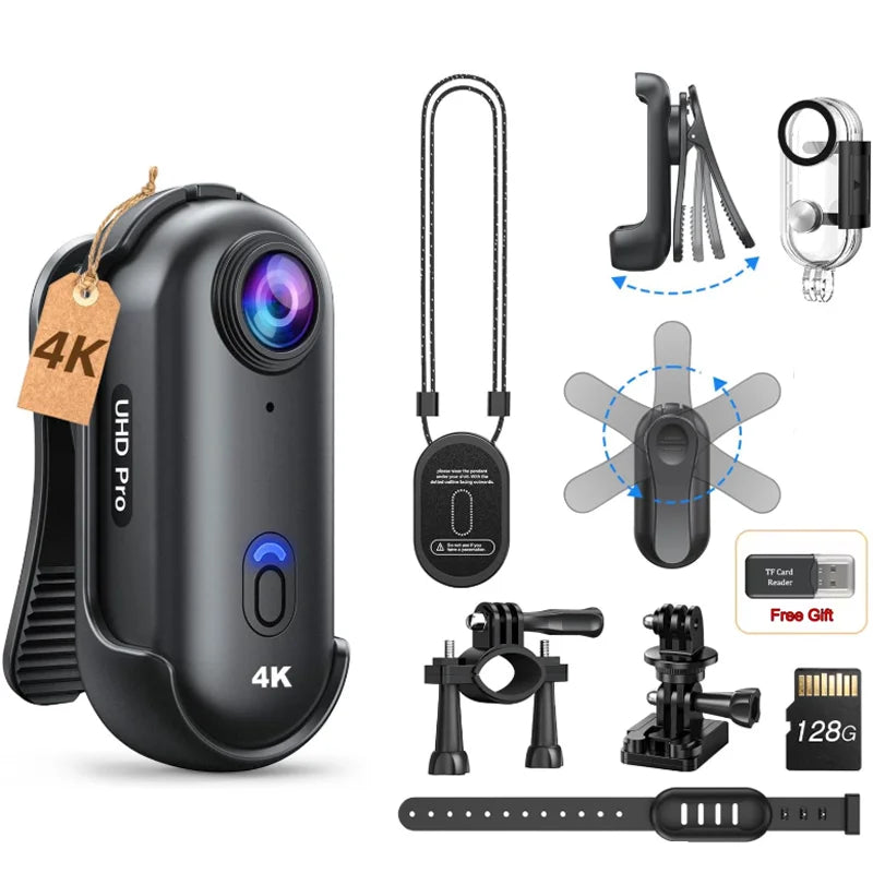 4K HD Waterproof Mini Sports & Helmet Action Camera