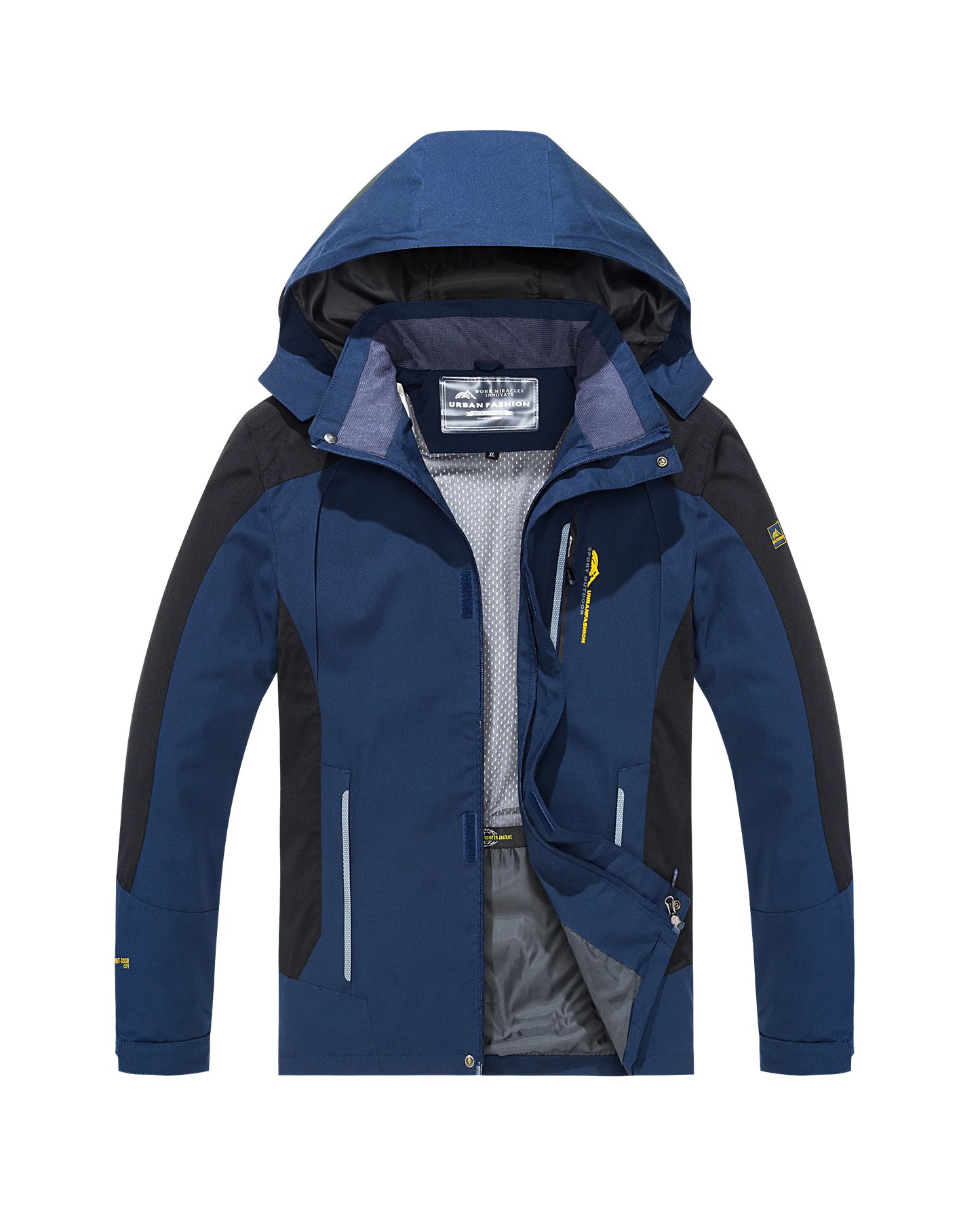 Men's Waterproof Tactical Hooded Windbreaker Jacket