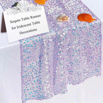 Iridescent Sparkle Sequin Table Runner