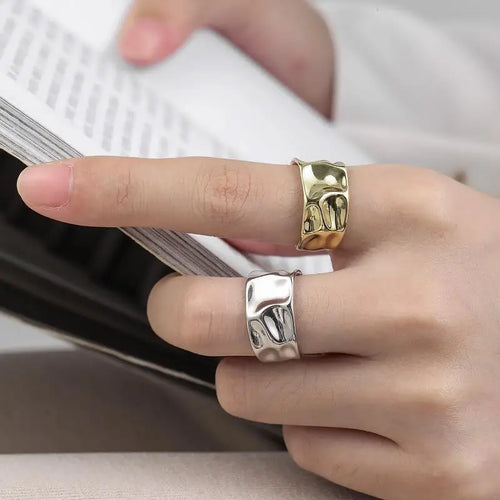 Silver Color Irregular Handmade Ring