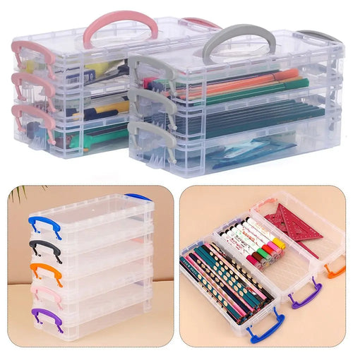 3/6-layer Paintbrush Watercolor Detachable Storage Box