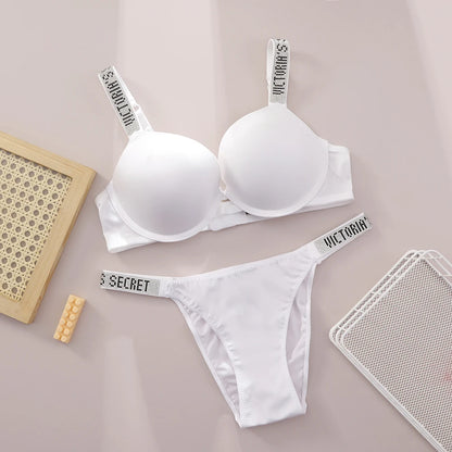 Women's Seamless Lace Push-Up Bra & Panty Lingerie Set