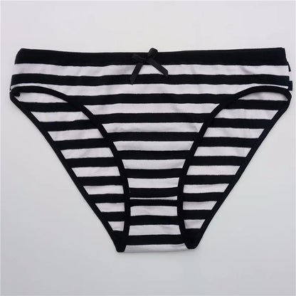 YOUREGINA Striped Seamless Cotton Briefs 3Pk