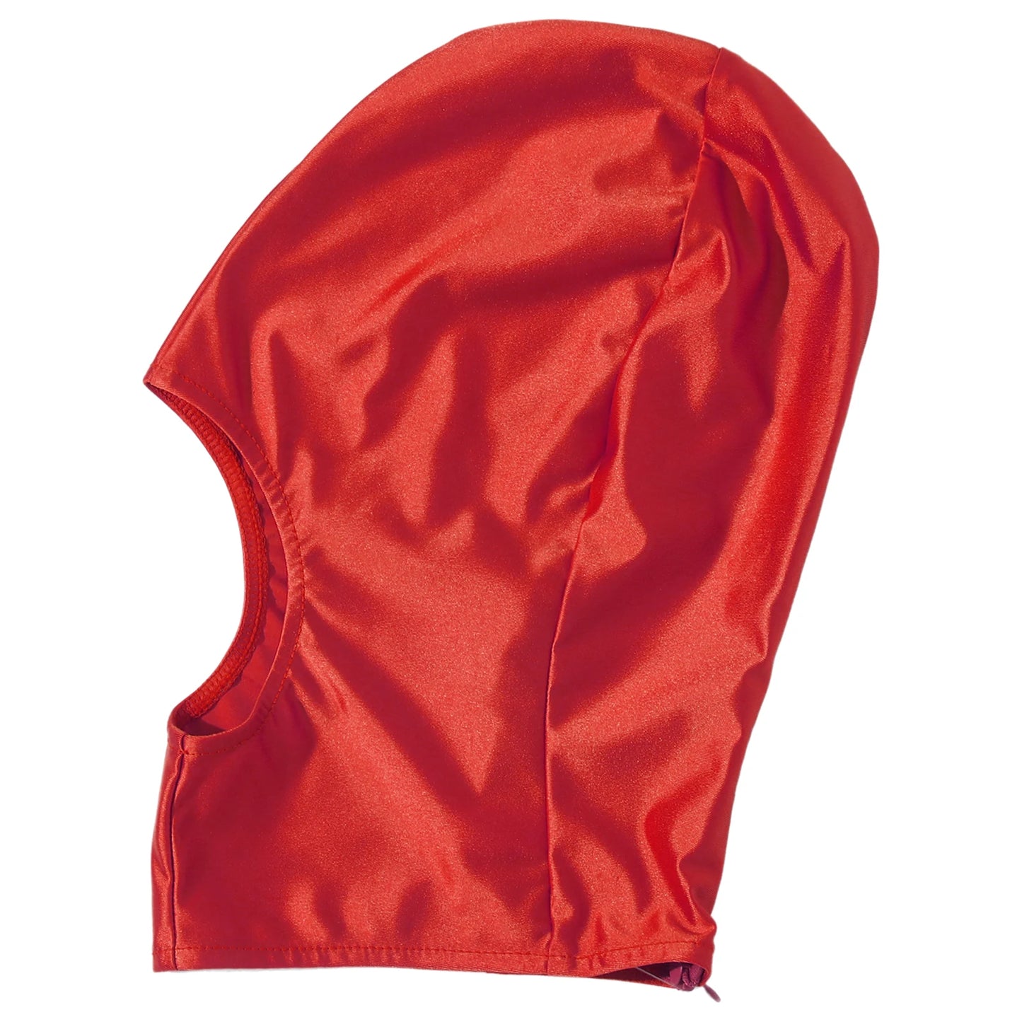 Glossy Full-Head Zippered Balaclava Hood